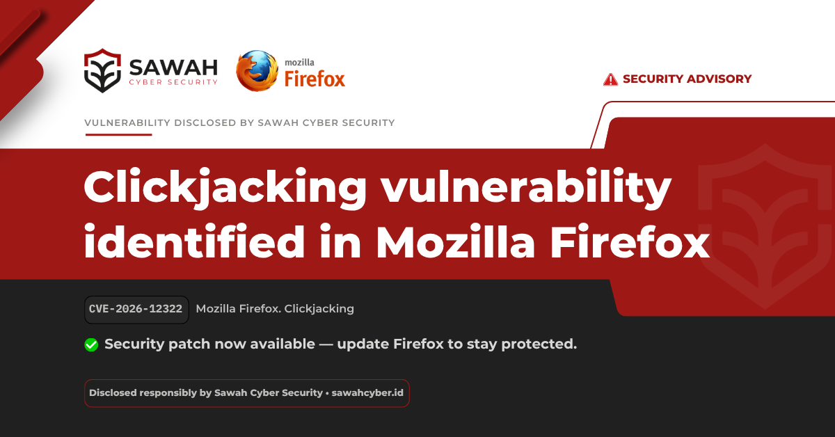 Clickjacking vulnerability in Mozilla Firefox (CVE-2026-12322)